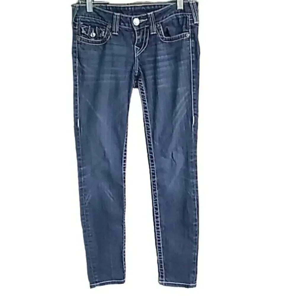 True Religion Julie Low-Rise Vintage y2k Skinny Jeans - Picture 2 of 5